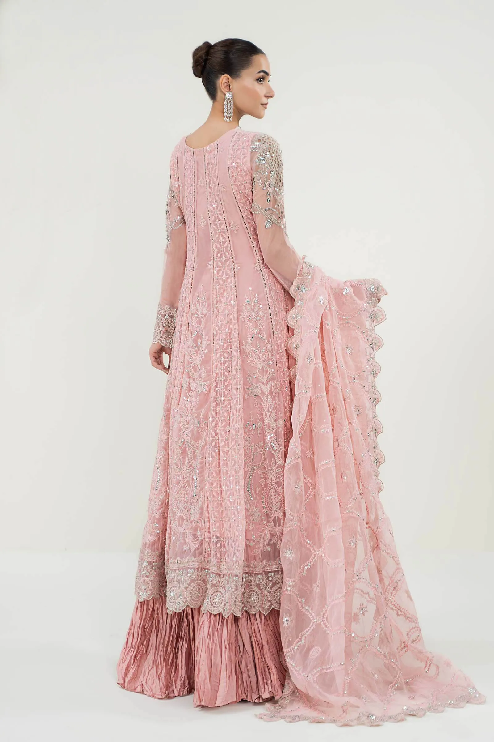 3 Piece Embroidered Net Suit | SF-PF24-03