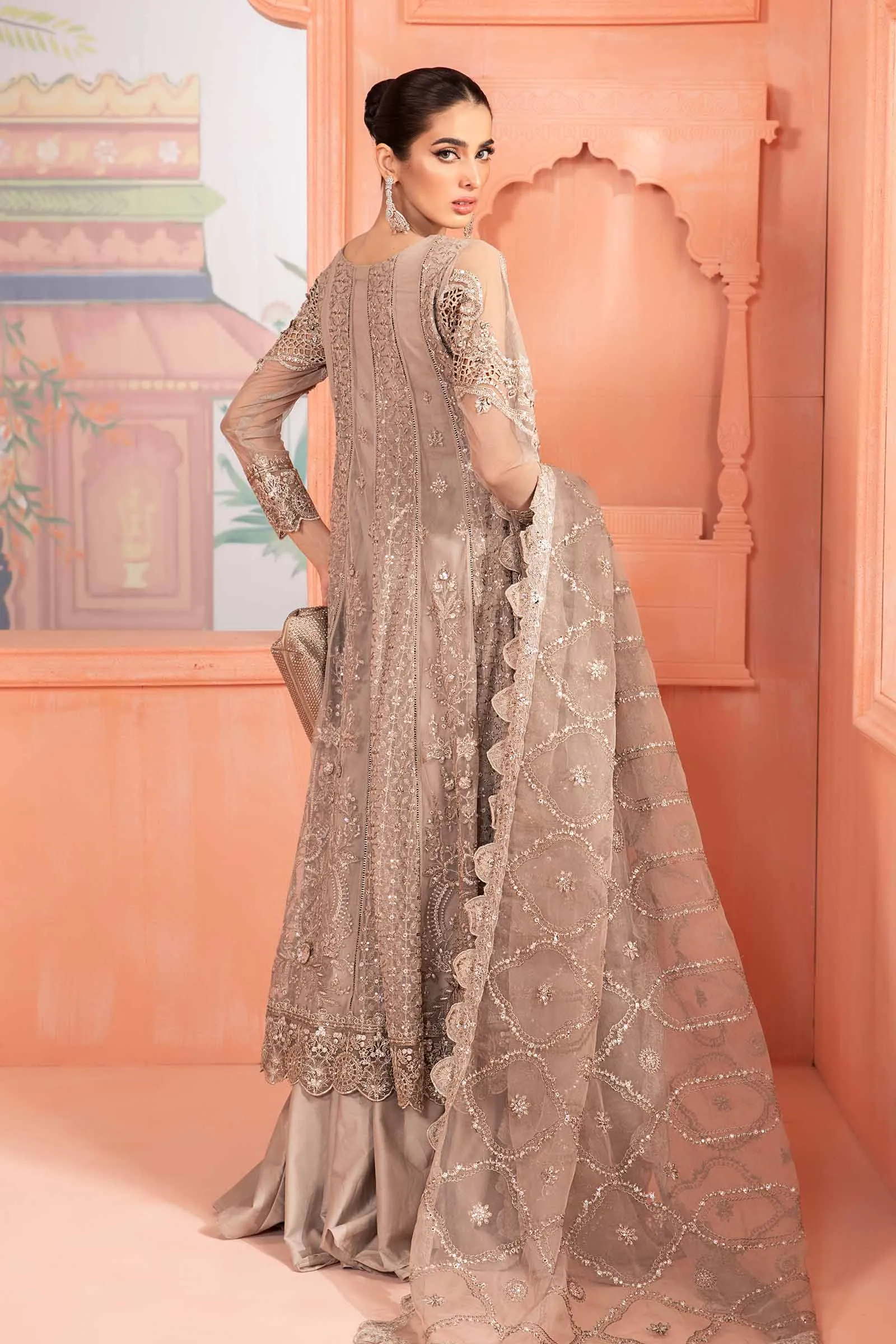 3 Piece Embroidered Net Suit | SF-PF24-03