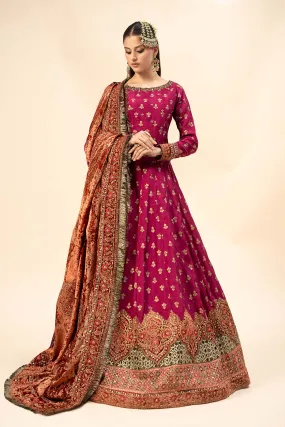 3 Piece Embroidered Raw Silk Suit | SF-W24-26