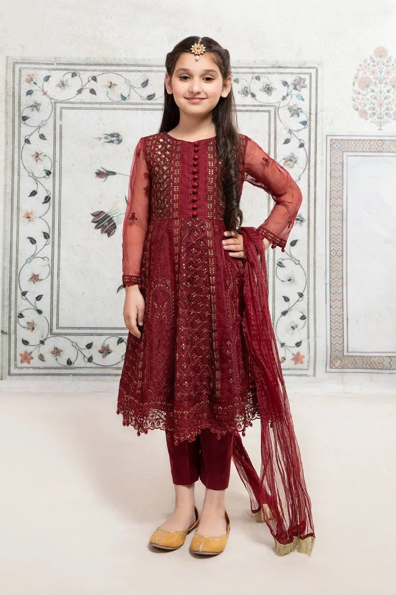 3 Piece Embroidered Suit | MKS-EF22-28R1