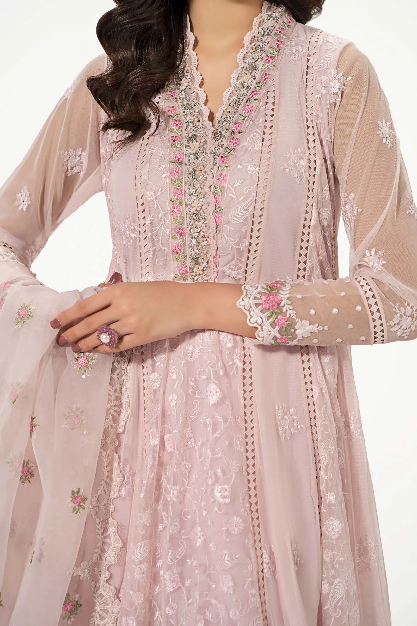 3 Piece Embroidered Suit | SF-EA23-23R1