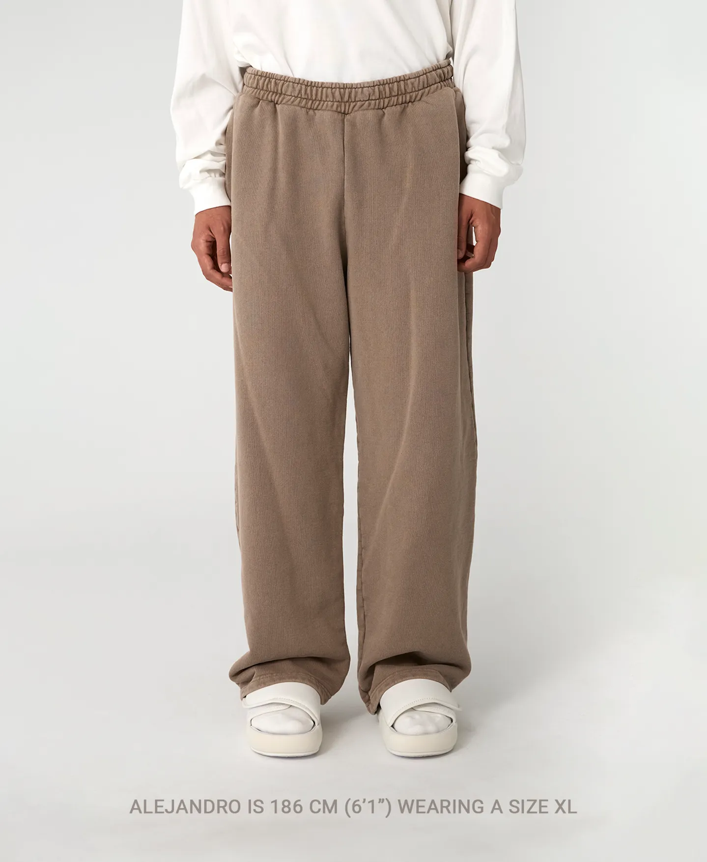 600 GSM 'Neutral Gray' Straight-leg Pants