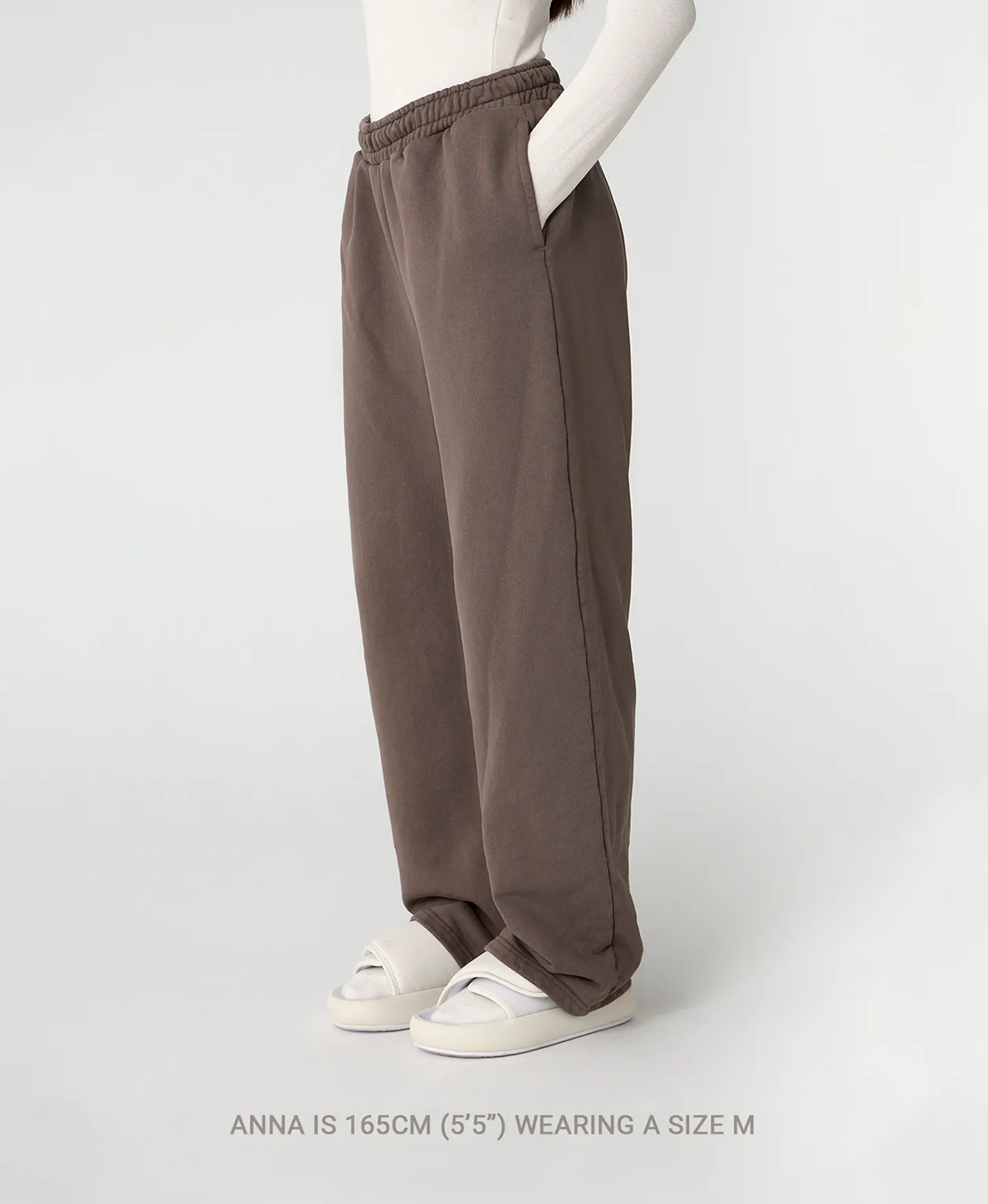 600 GSM 'Neutral Gray' Straight-leg Pants