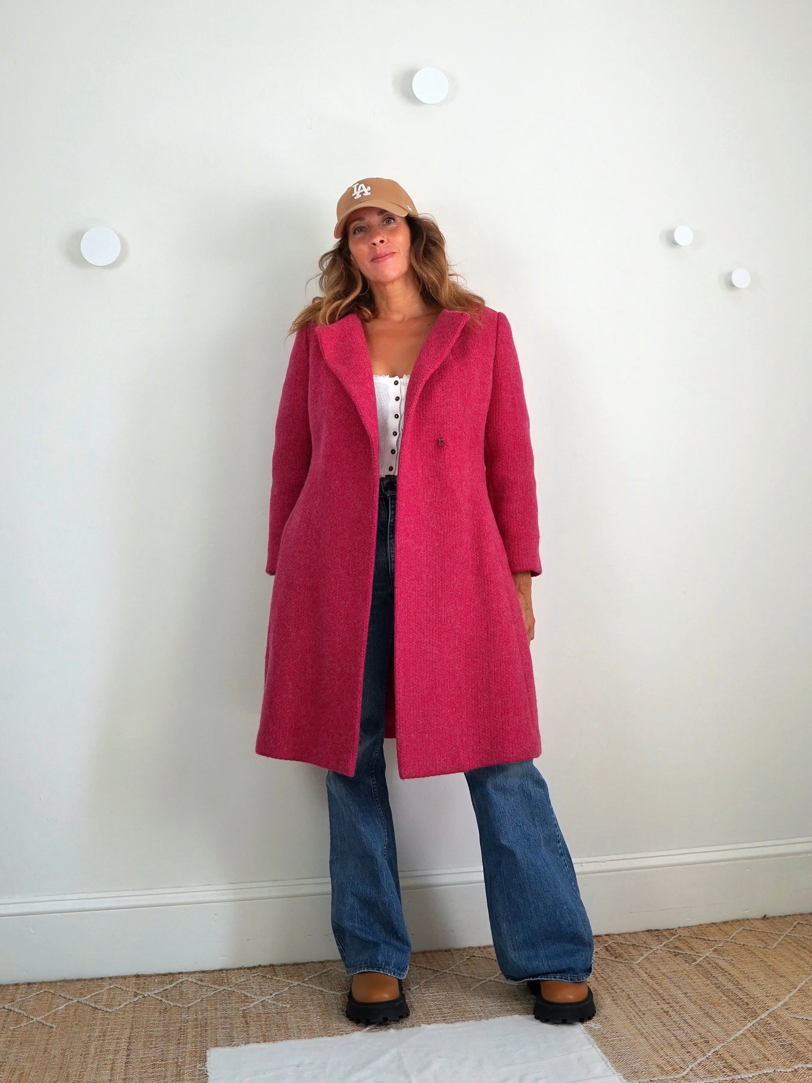 60's Raspberry Wool Coat