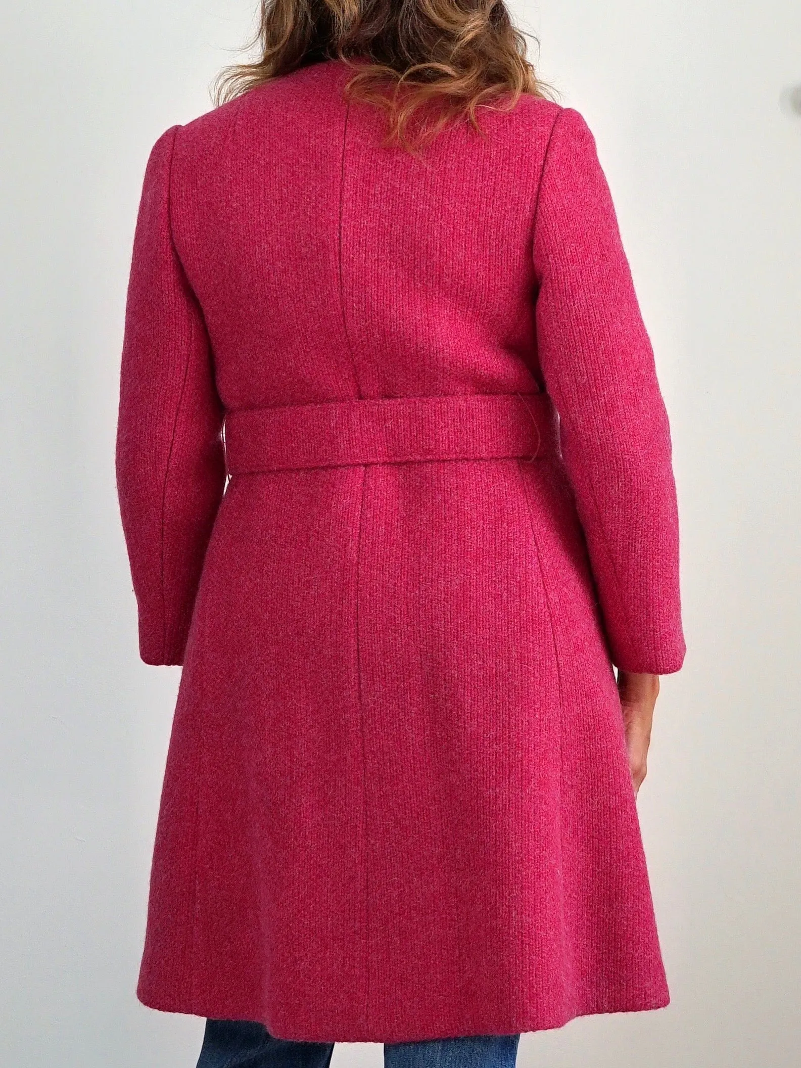 60's Raspberry Wool Coat