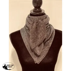 A7319 - Gunmetal Grey Sparkle Rawhide Scarf