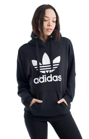 Adidas Black Trefoil Hoodie Pullover