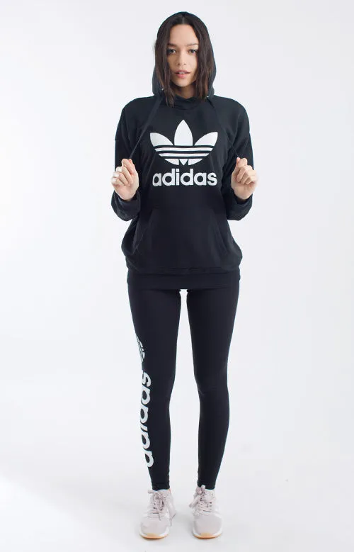 Adidas Black Trefoil Hoodie Pullover