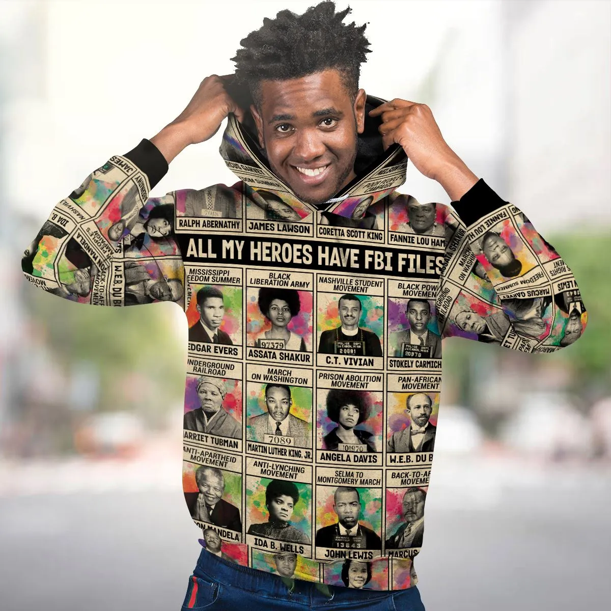 All My Heroes Have FBI Files Premium Hoodie