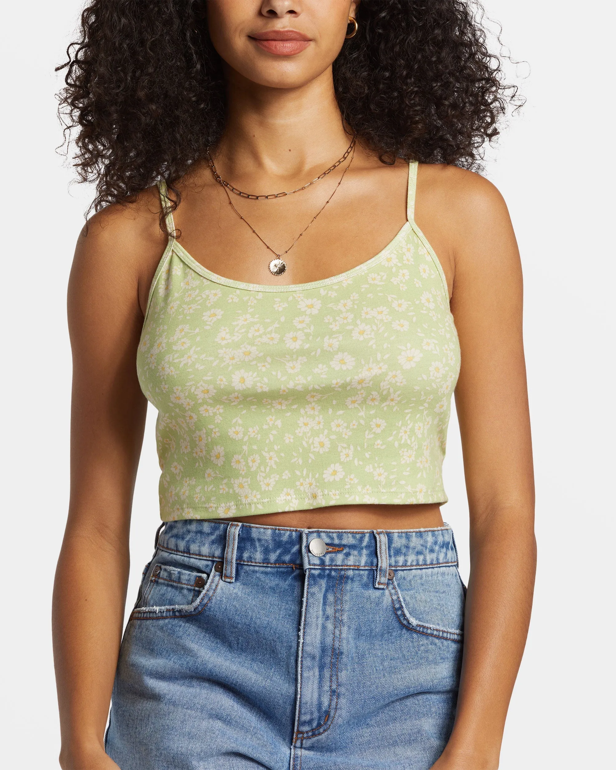 Aloe Cropped Tank Top - Willow