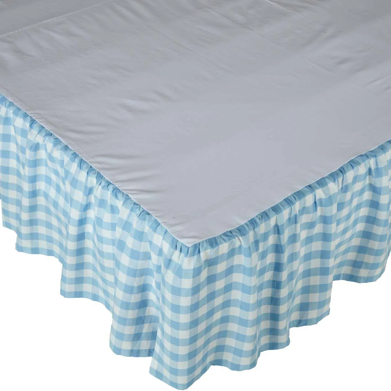 Annie Buffalo Blue Check Twin Bed Skirt 39x76x16