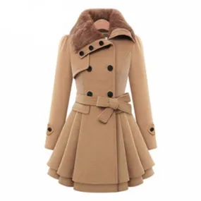 Autumn Woolen Trench  Coat