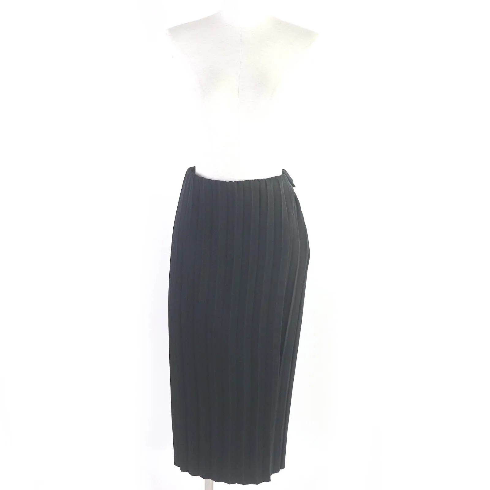 Balenciaga Belted Long Pleated Wrap Skirt 34