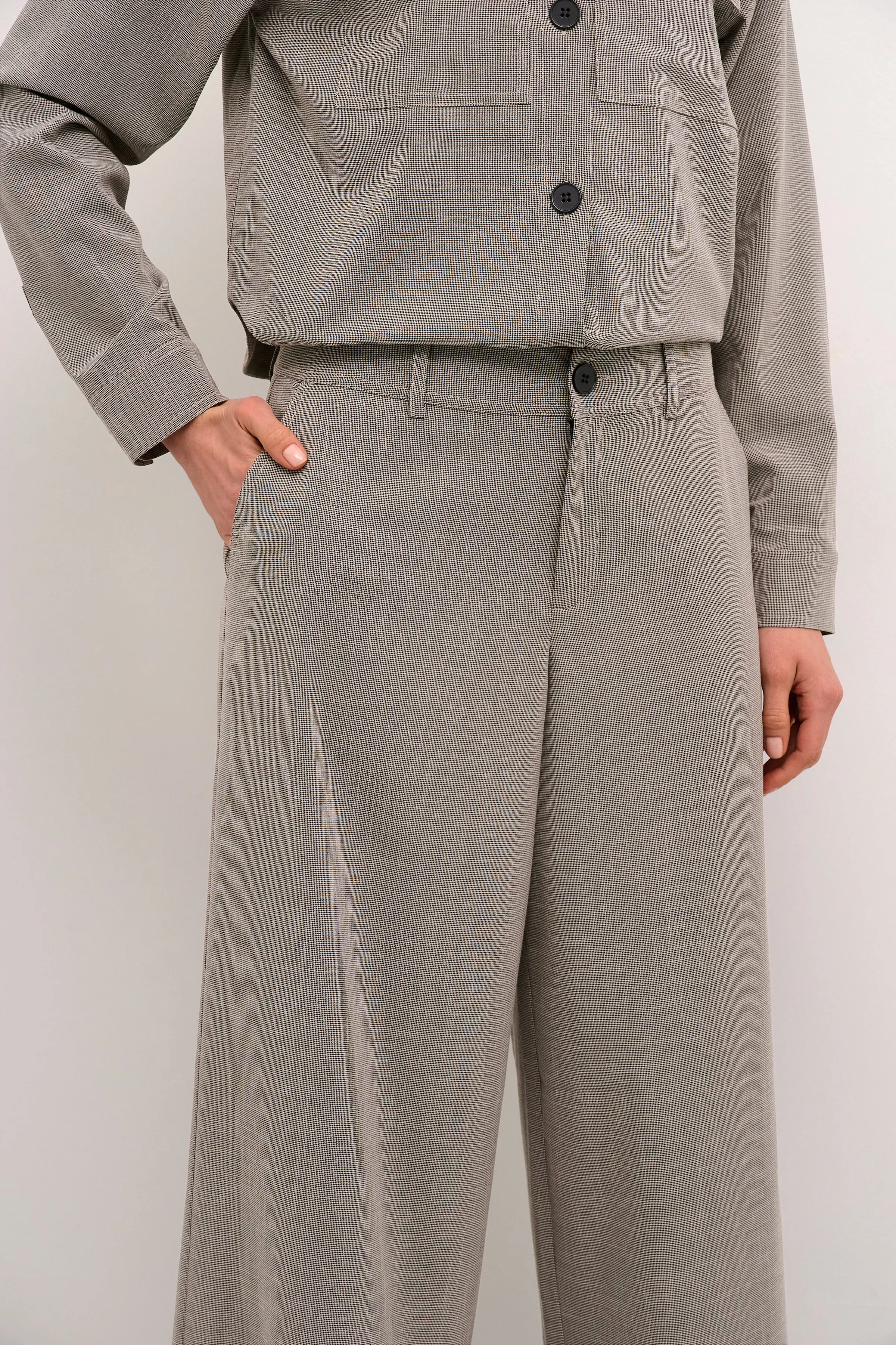 Bartholine Wide Trouser in Dune Check