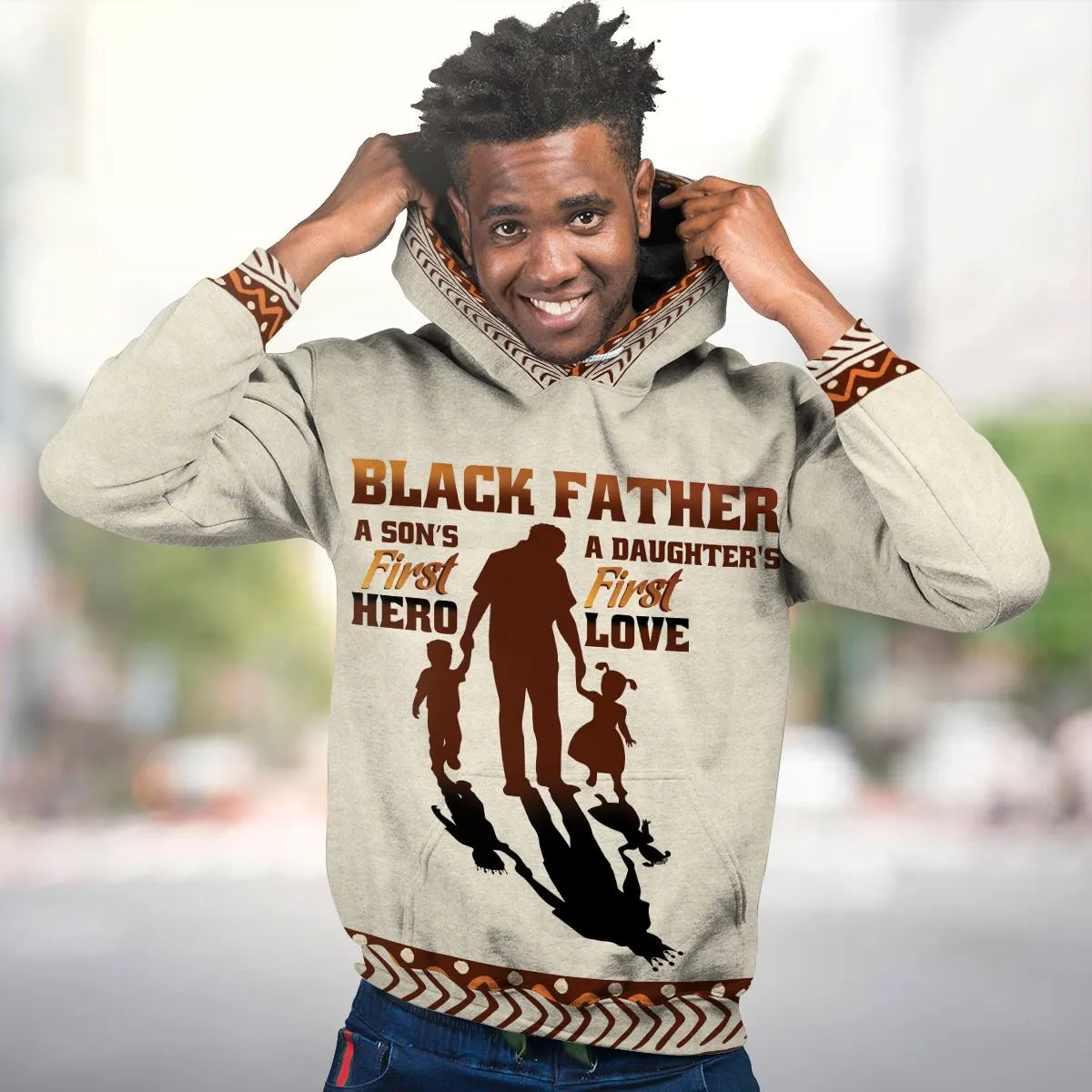 Black Father Premium Hoodie