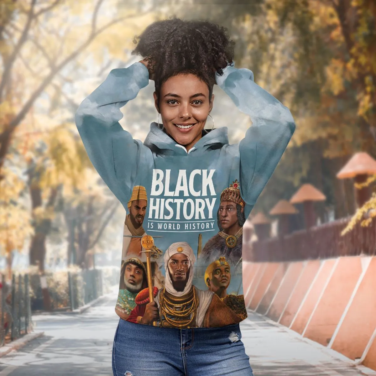 Black History Is World History Premium Hoodie