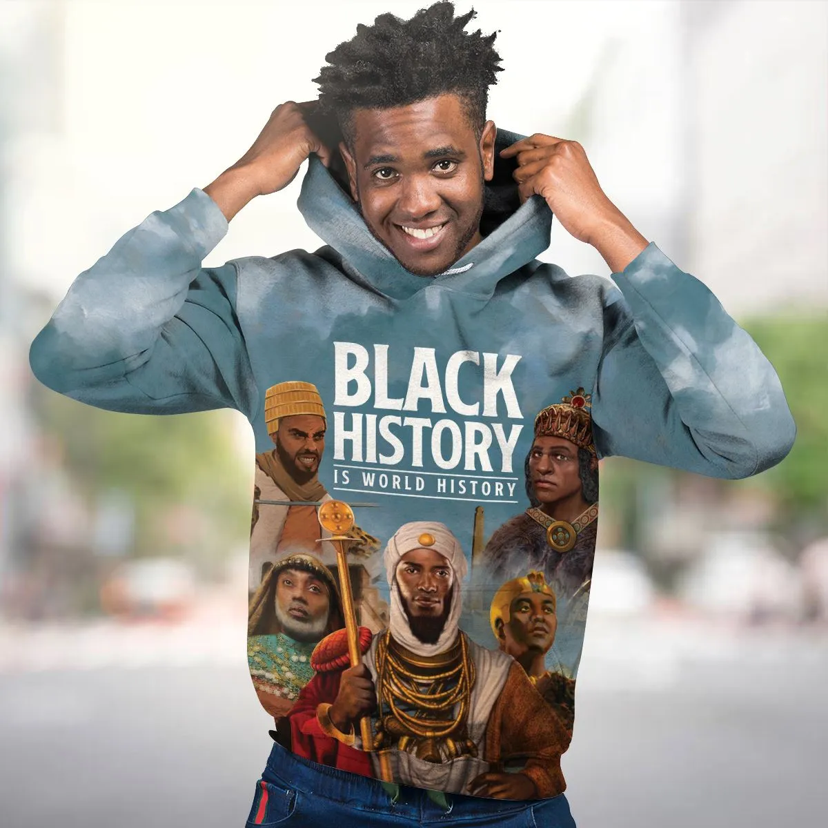 Black History Is World History Premium Hoodie