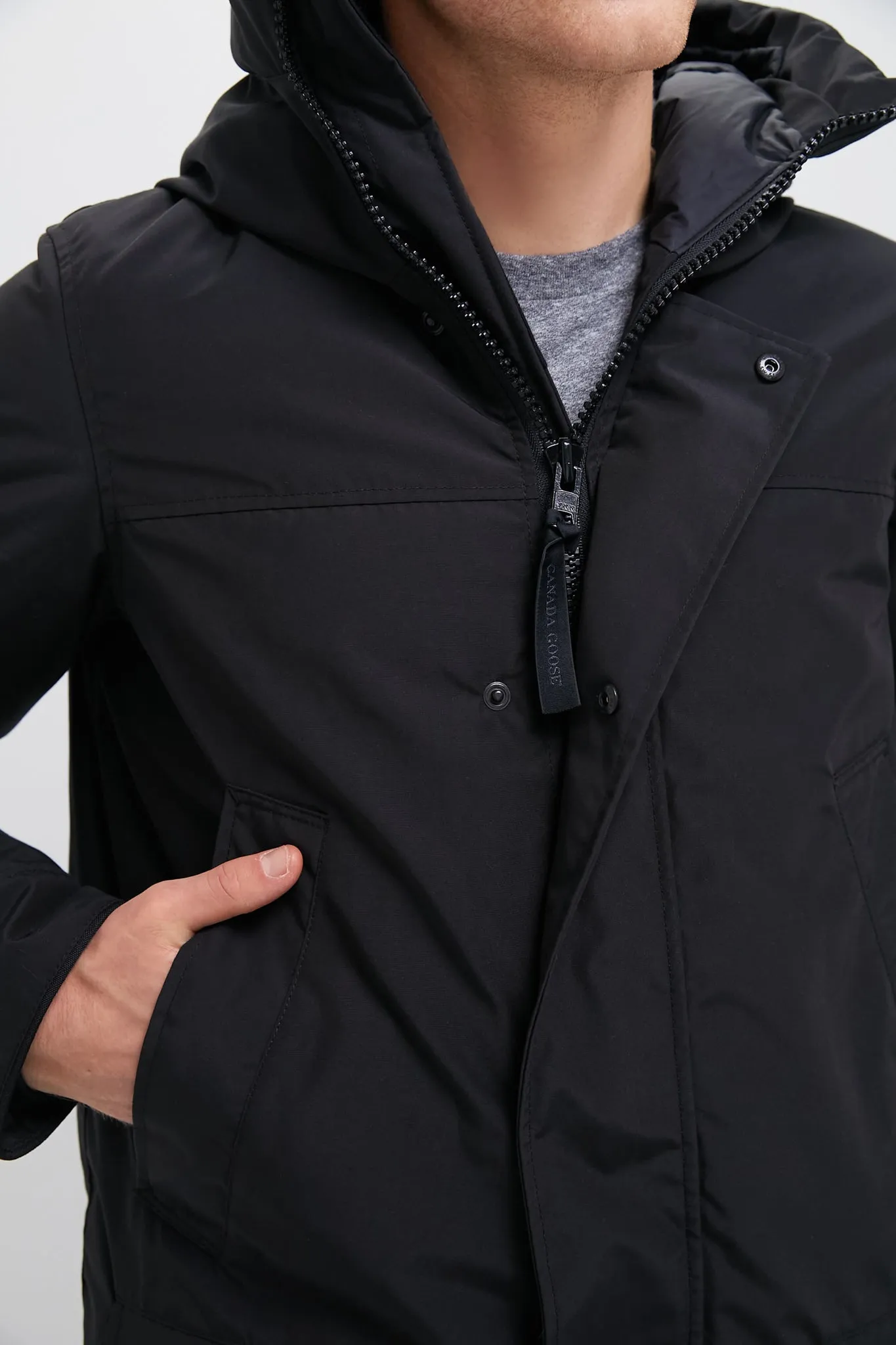 Black Mens Black Disc Langford Parka