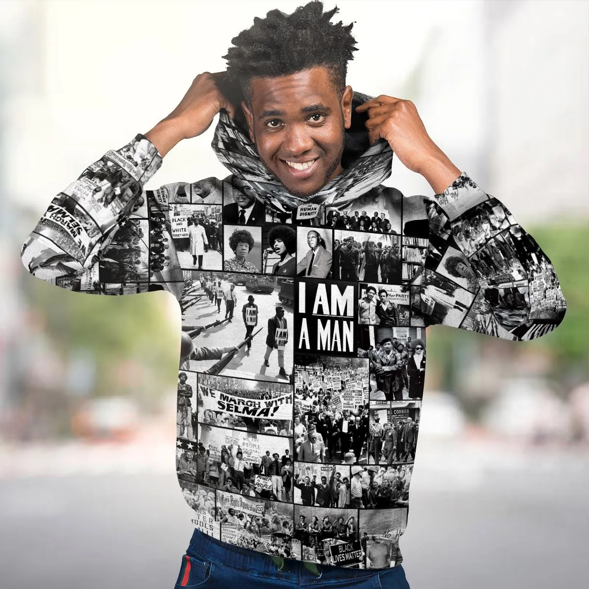 Black Power Images 2 Premium Hoodie