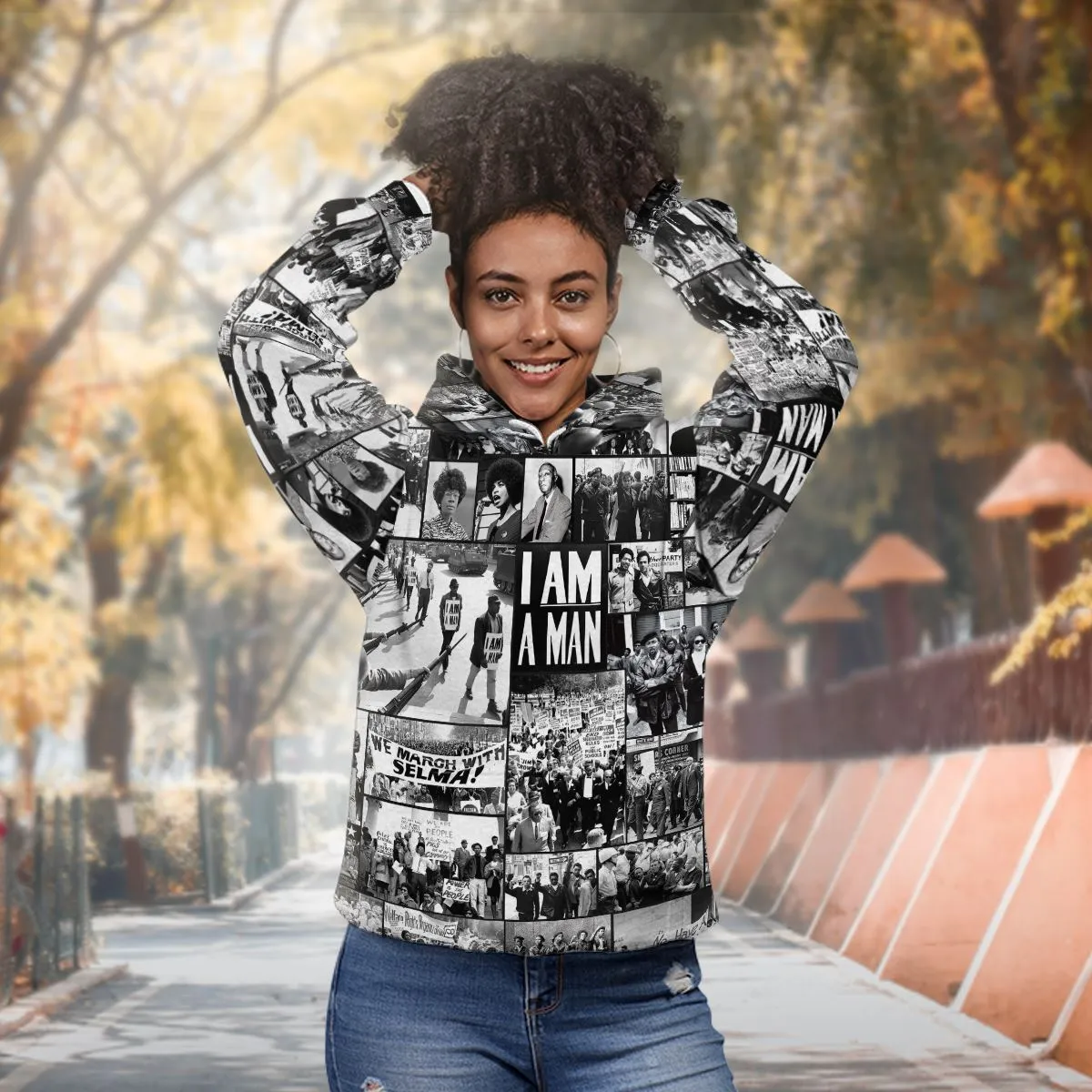 Black Power Images 2 Premium Hoodie