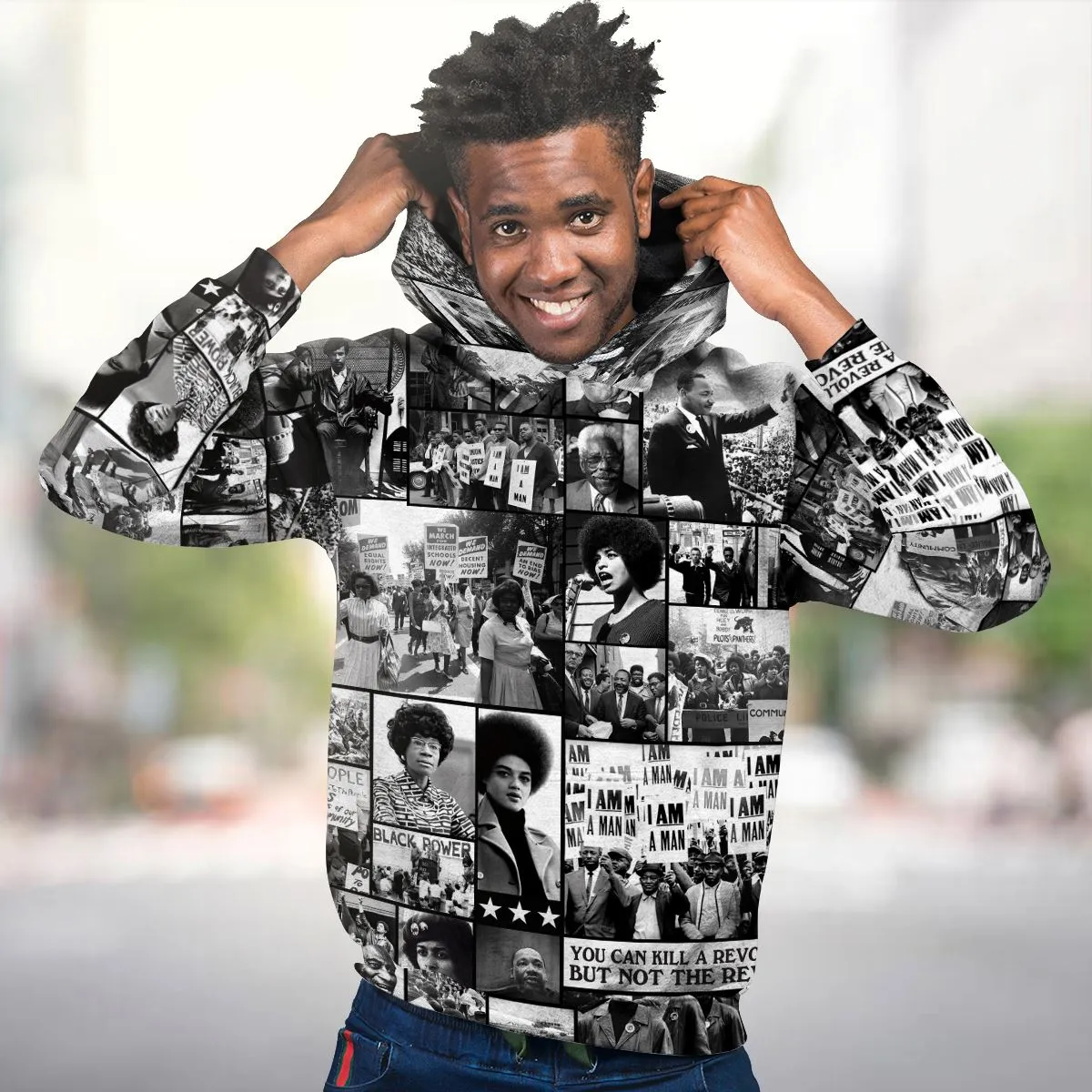 Black Power Images Premium Hoodie