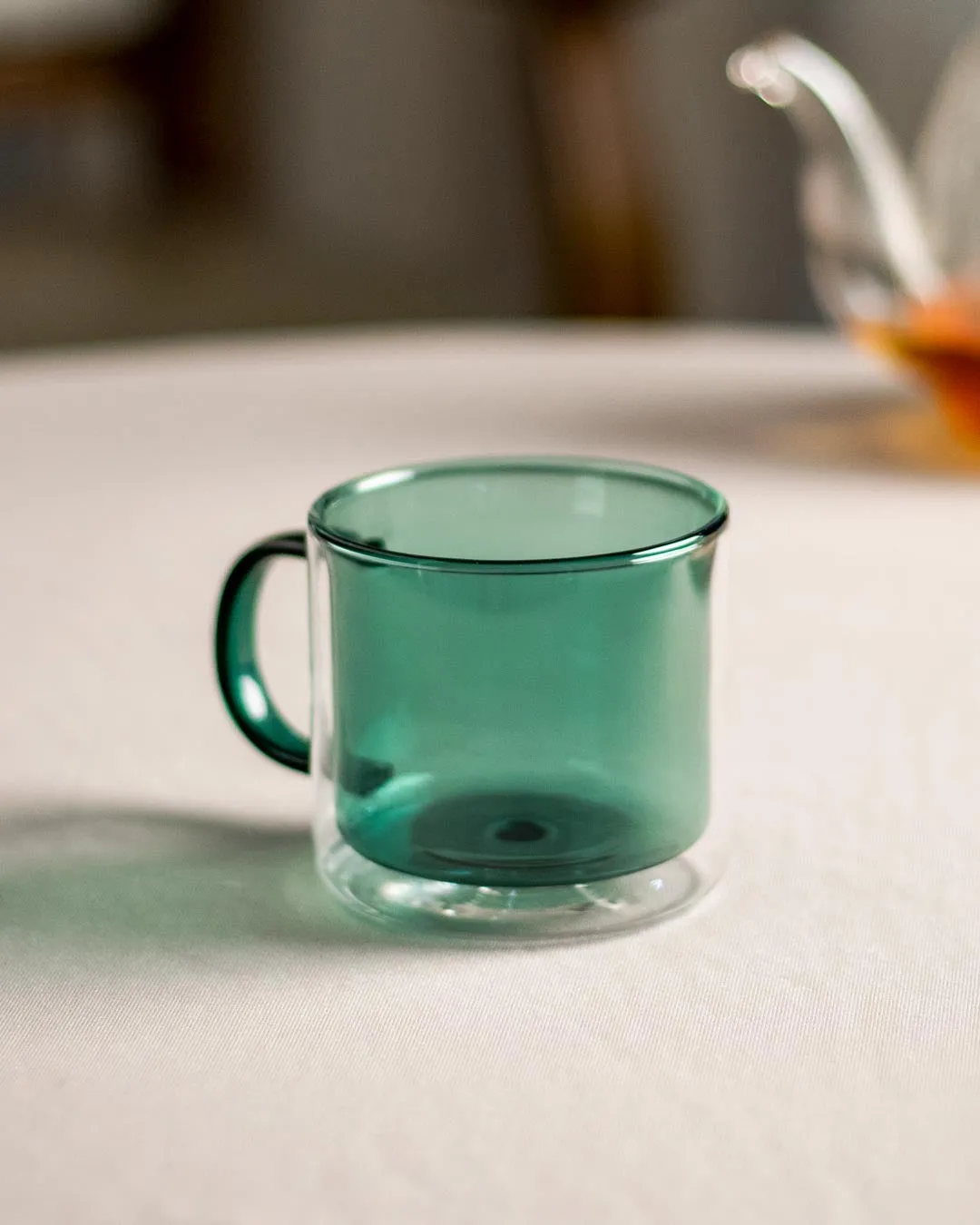 Borosilicate Double Wall Mug - Green