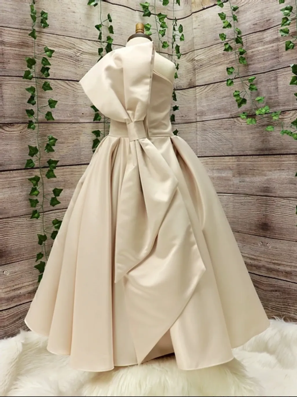 Bridal Satin Bow Dress