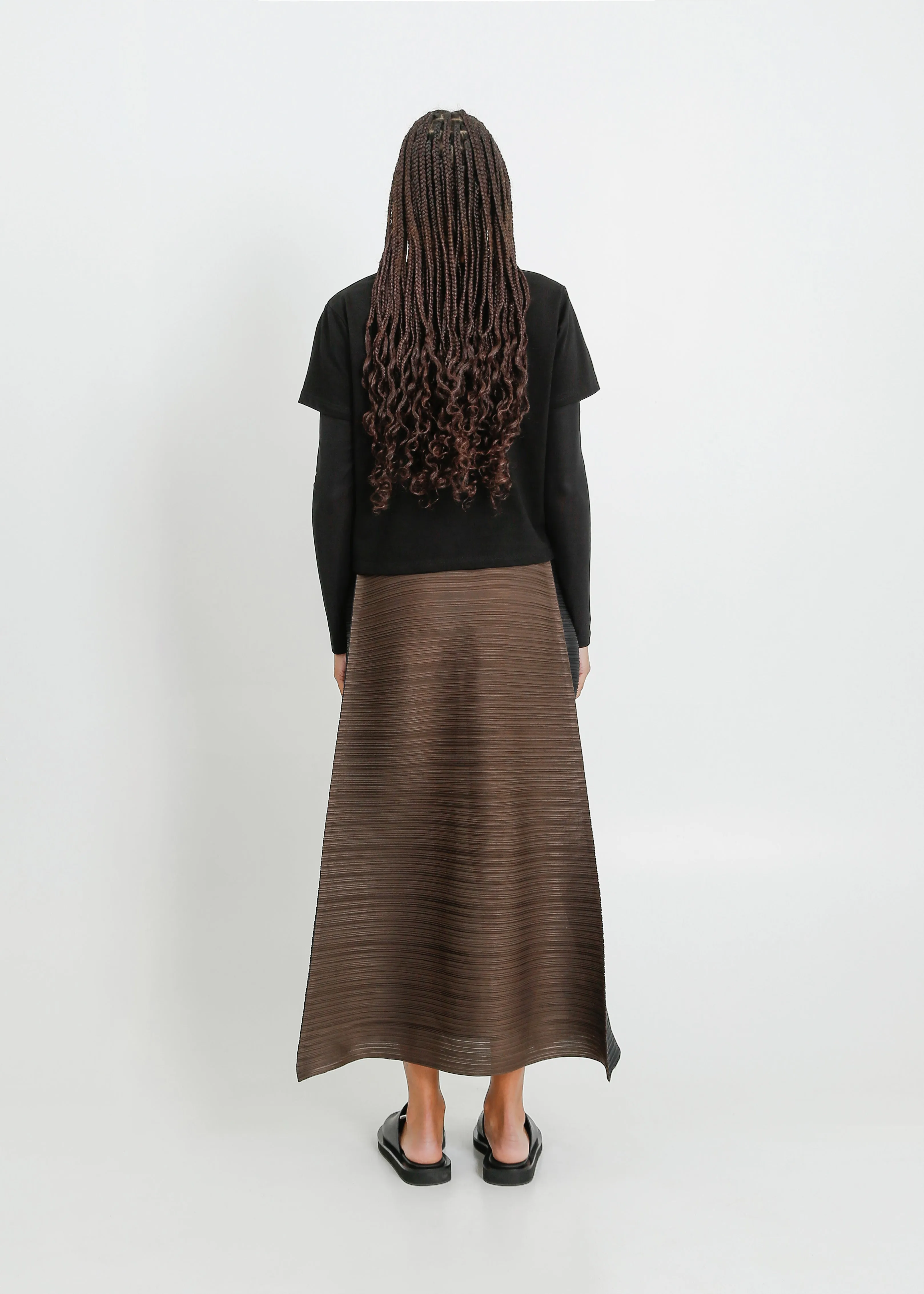 BRISTOL SKIRT  / CHOCOLATE-BLACK