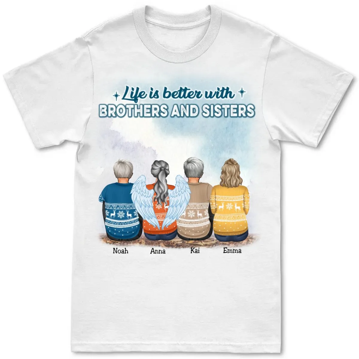 Brother And Sisters - Life Is Better With Brothers & Sisters - Personalized Unisex T-Shirt (Light)