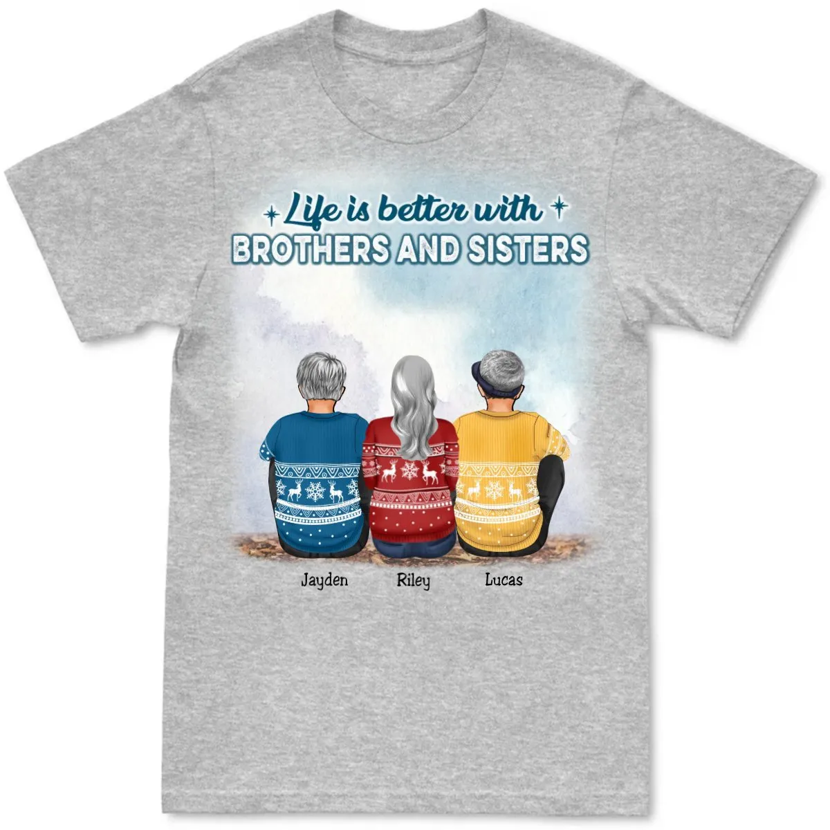 Brother And Sisters - Life Is Better With Brothers & Sisters - Personalized Unisex T-Shirt (Light)