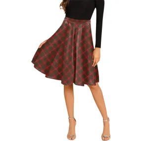 Bruce Tartan Melete Pleated Midi Skirt