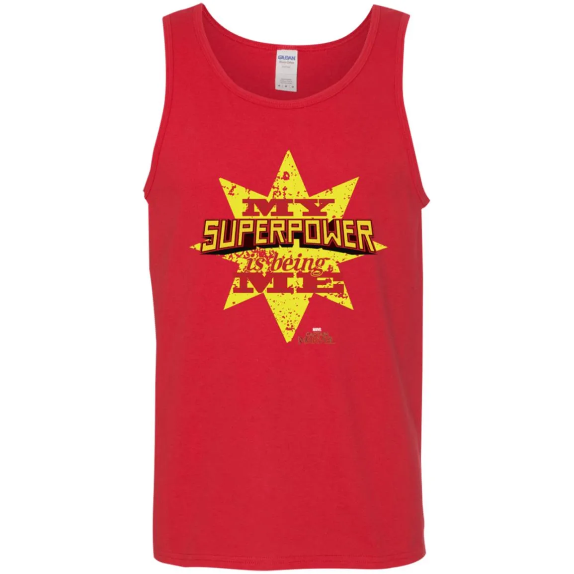 Captain Marvel My Superpower Is Being Me Men Cotton Tank