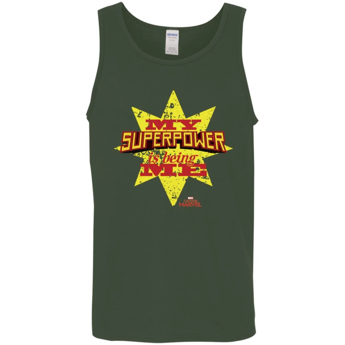 Captain Marvel My Superpower Is Being Me Men Cotton Tank