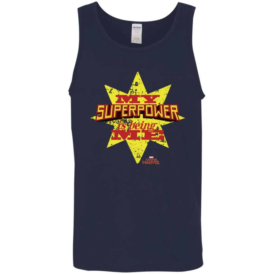 Captain Marvel My Superpower Is Being Me Men Cotton Tank