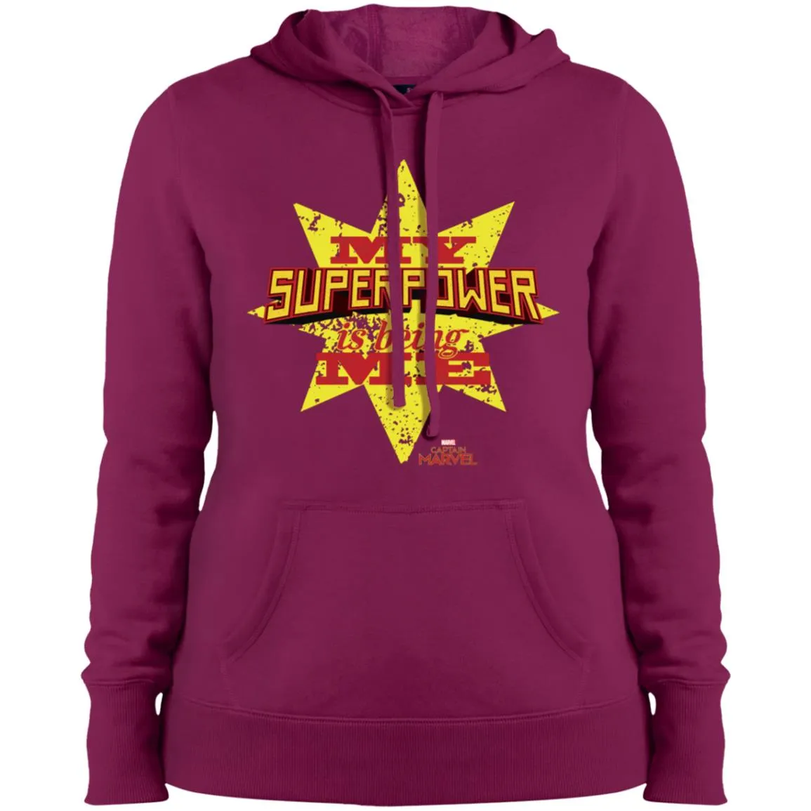 Captain Marvel My Superpower Is Being Me Women Hooded Sweatshirt