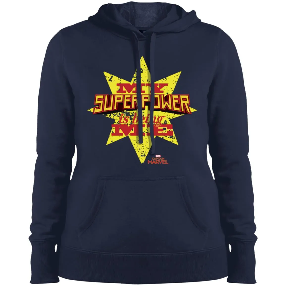 Captain Marvel My Superpower Is Being Me Women Hooded Sweatshirt