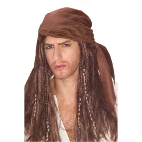 Caribbean Pirate Wig Adult