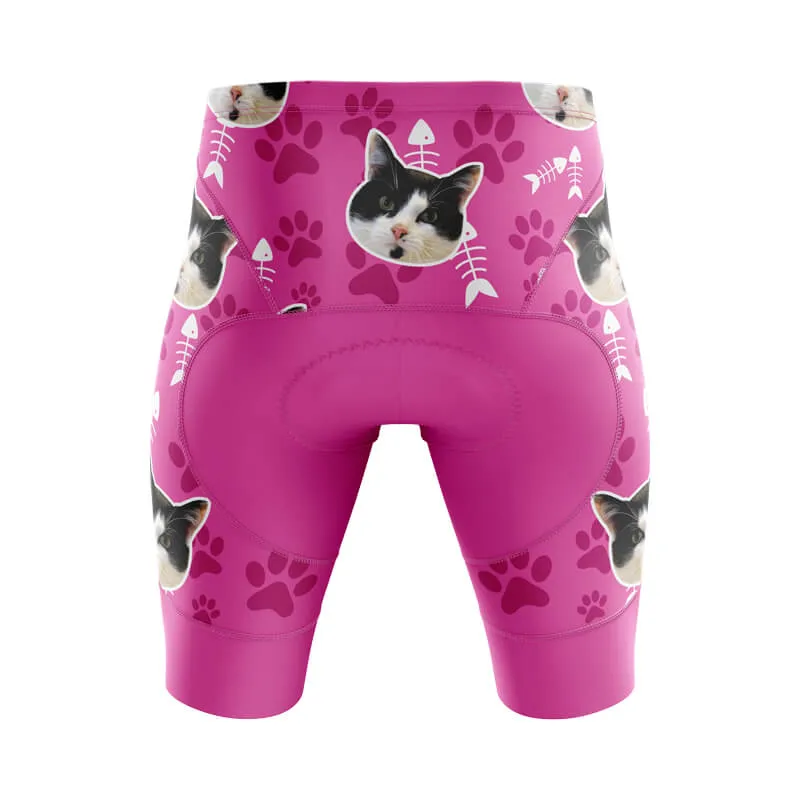 Cat Custom Face Bib & Shorts (Pink)