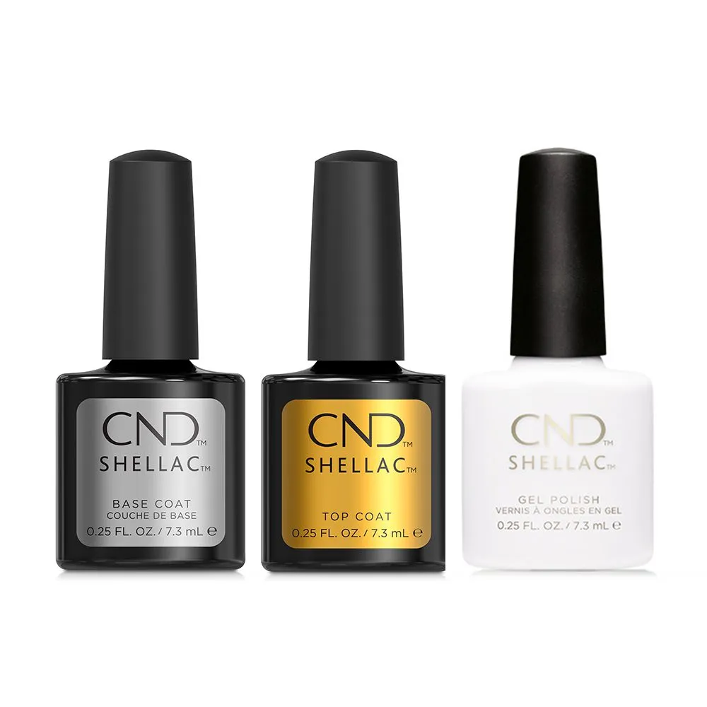 CND - Shellac Combo - Base, Top & Cream Puff