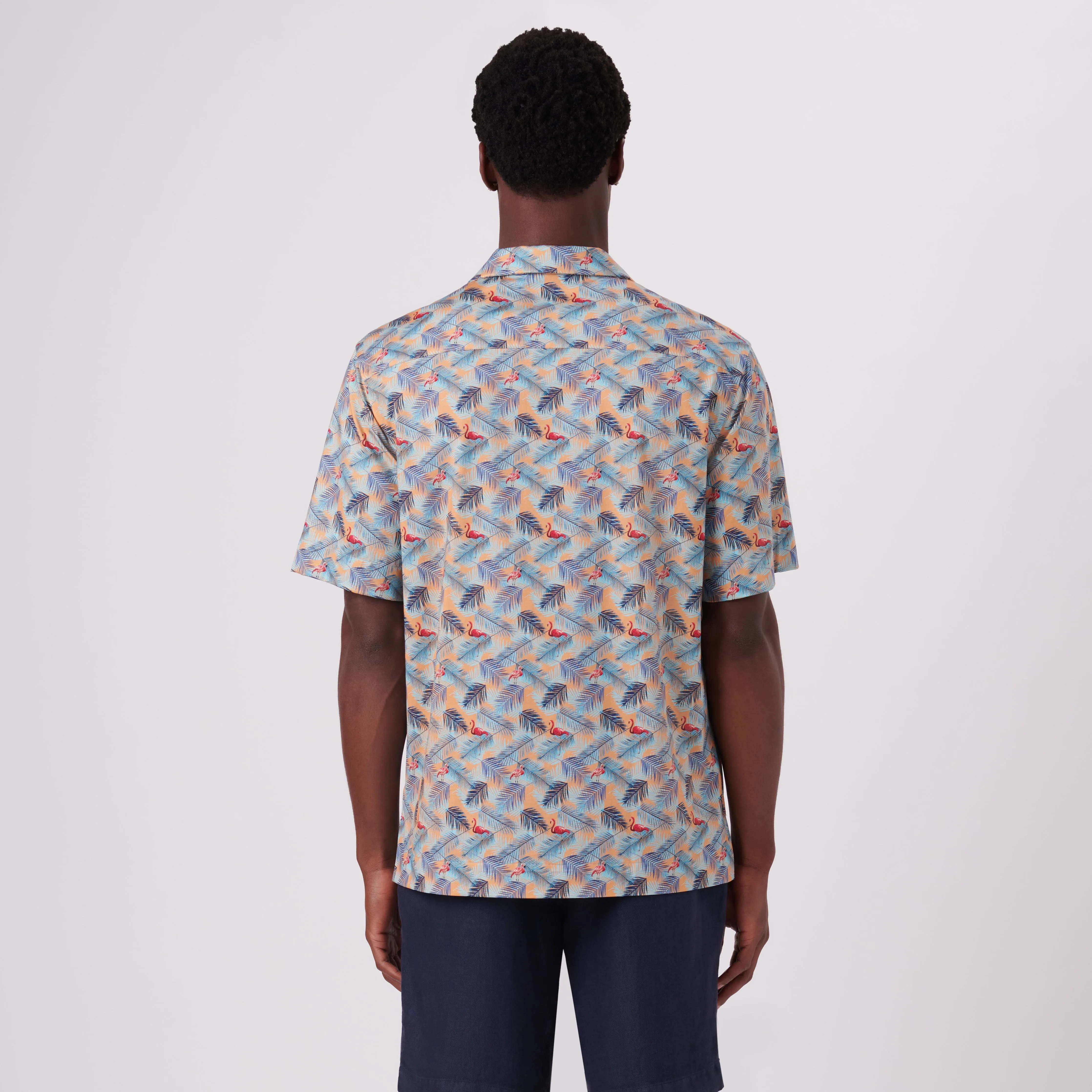 Cole Flamingo Print OoohCotton Camp Shirt