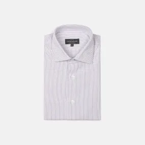 Cutaway Collar, Single Cuff Shirt in Blue Stripe