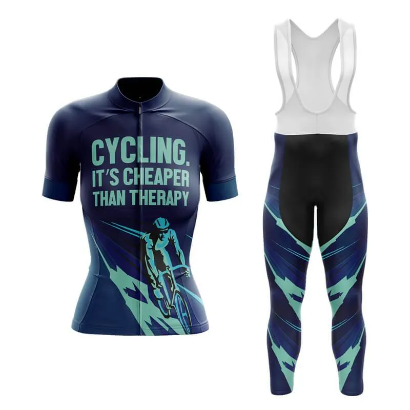 Cycling. It's Cheaper Than Therapy (V2) Club Cycling Kit