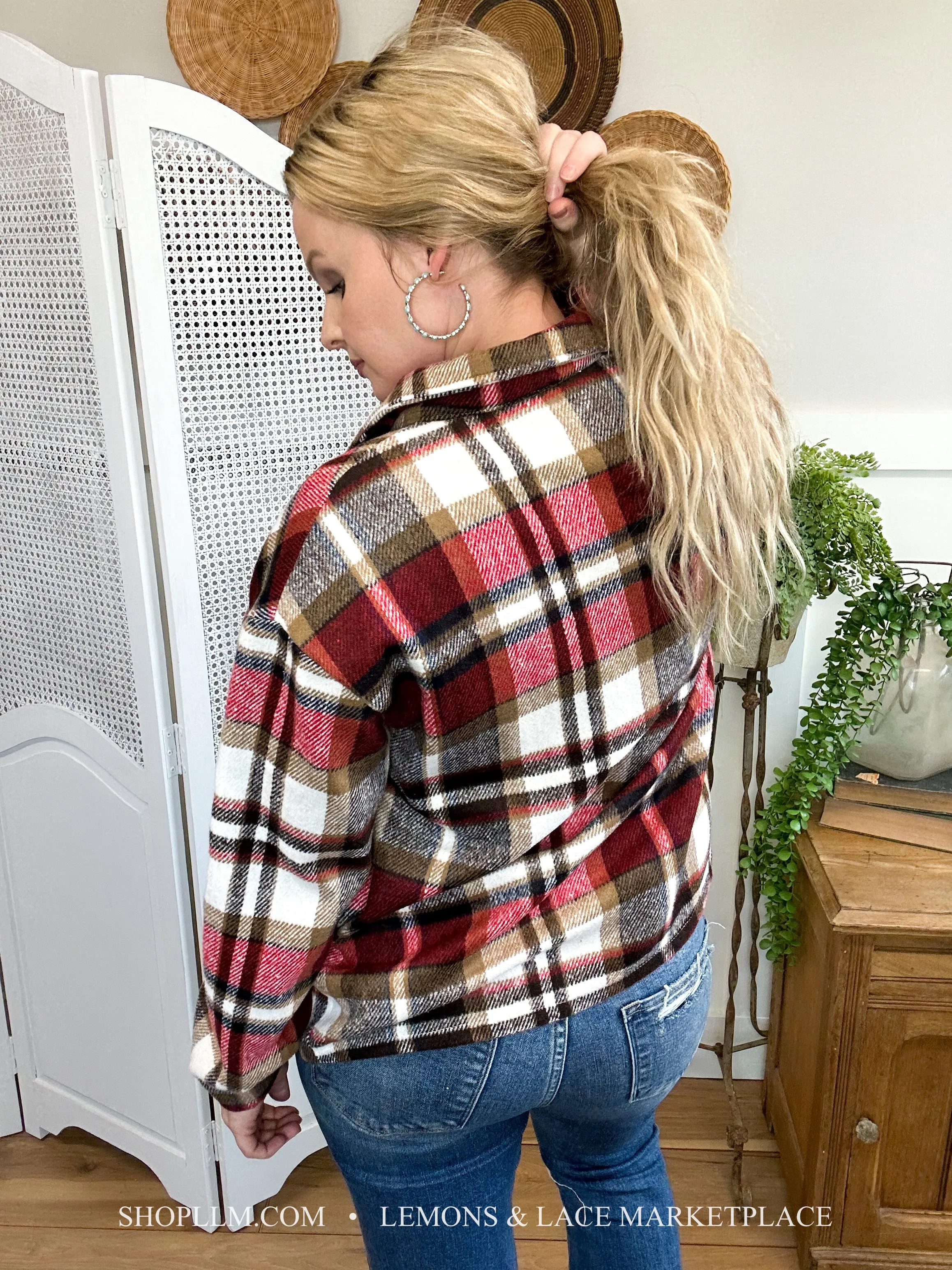 Daily Red Plaid Shacket