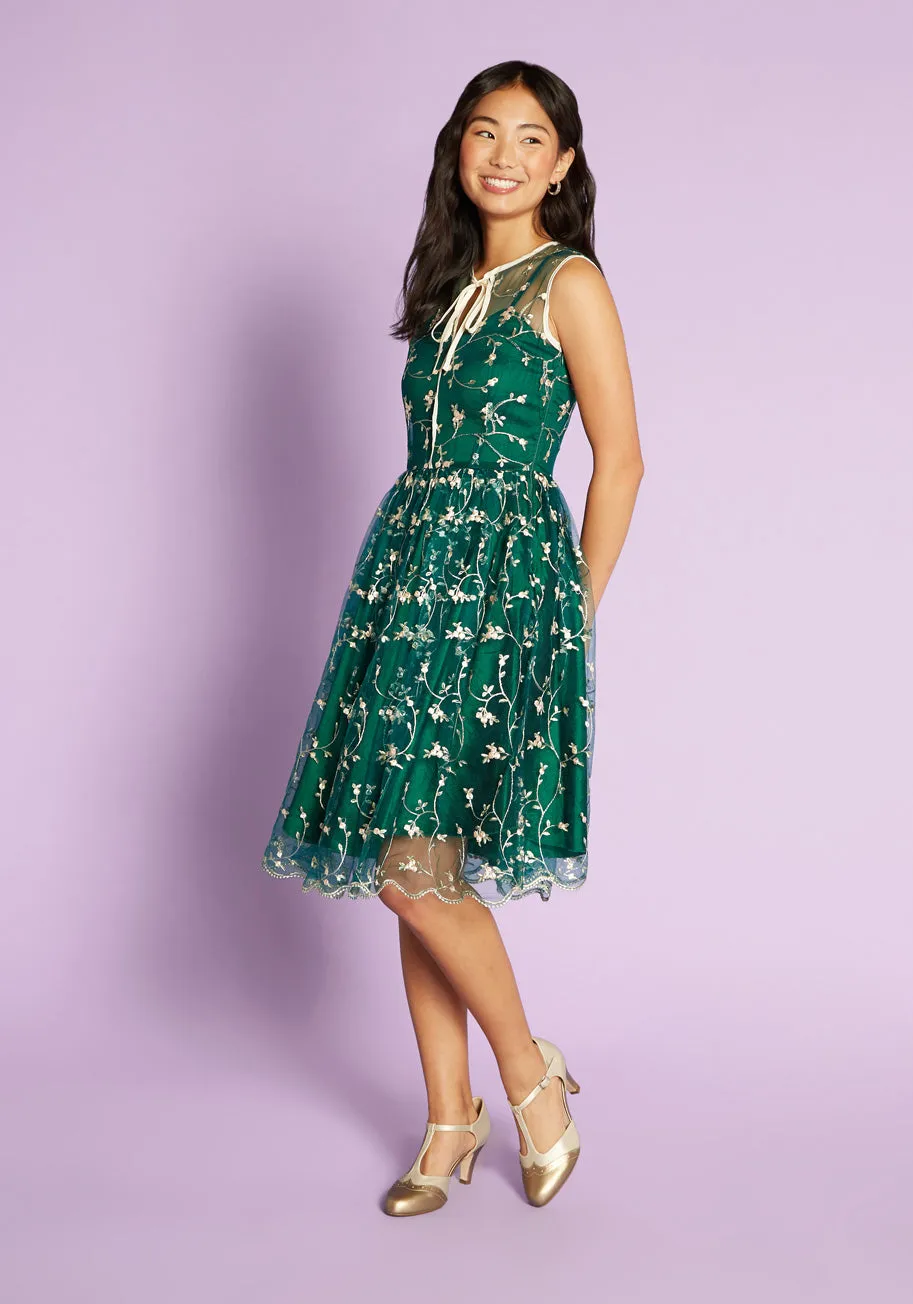 Dainty with Desire Fit and Flare Dress