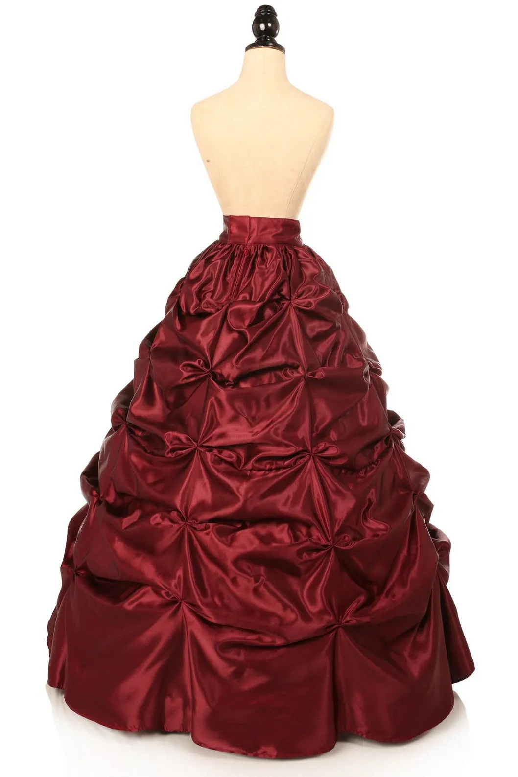 Daisy Corsets Wine Satin Pick-Up Long Skirt