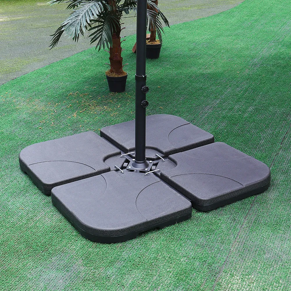 Dark Grey Square Parasol with Vent