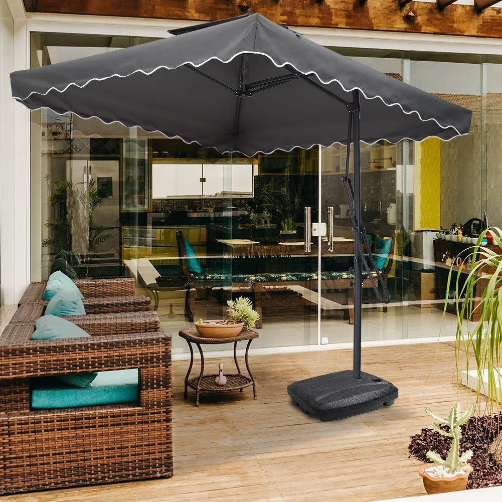 Dark Grey Square Parasol with Vent