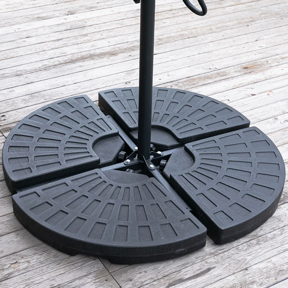 Dark Grey Square Parasol with Vent