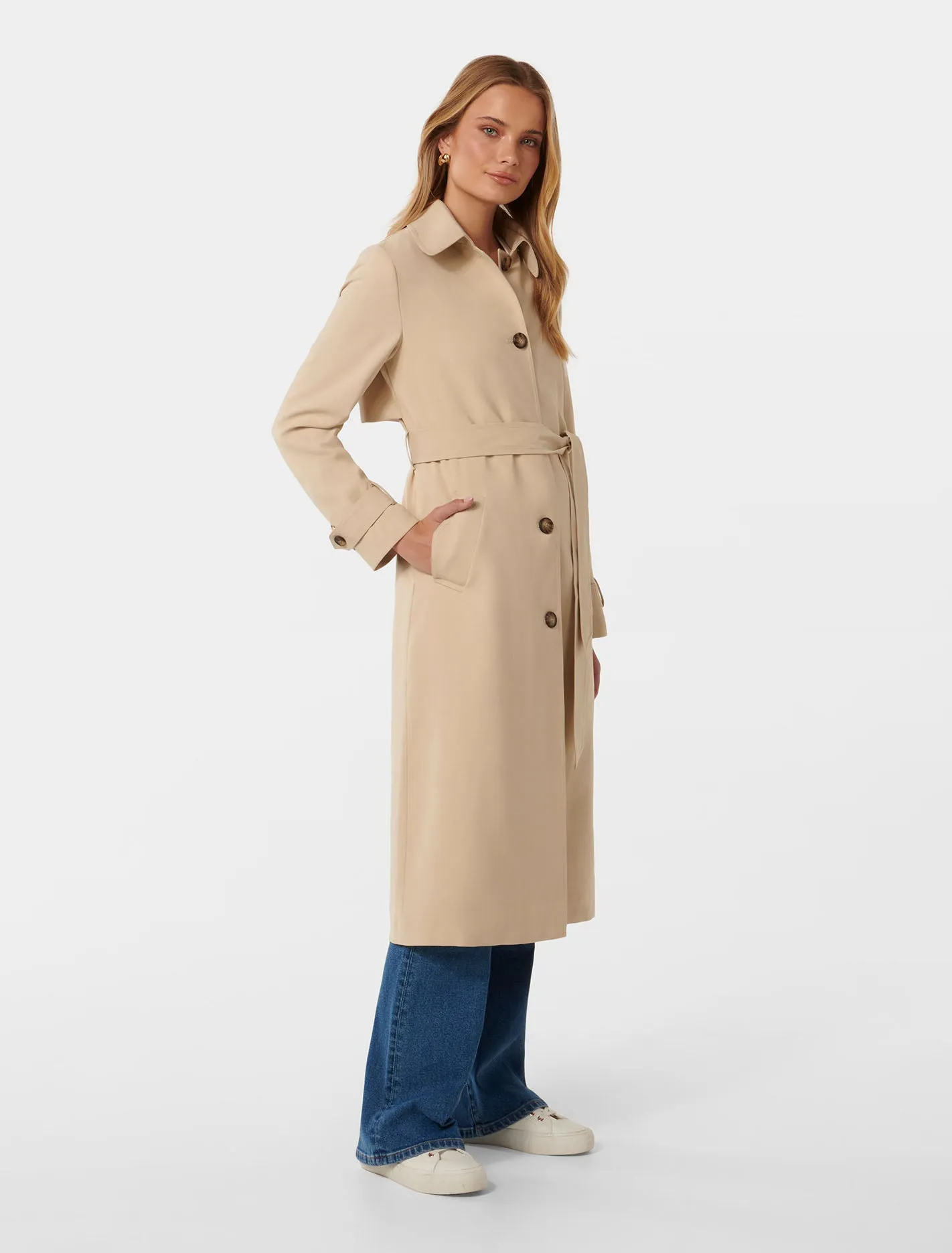 Darlah Single Breasted Soft Trench Coat