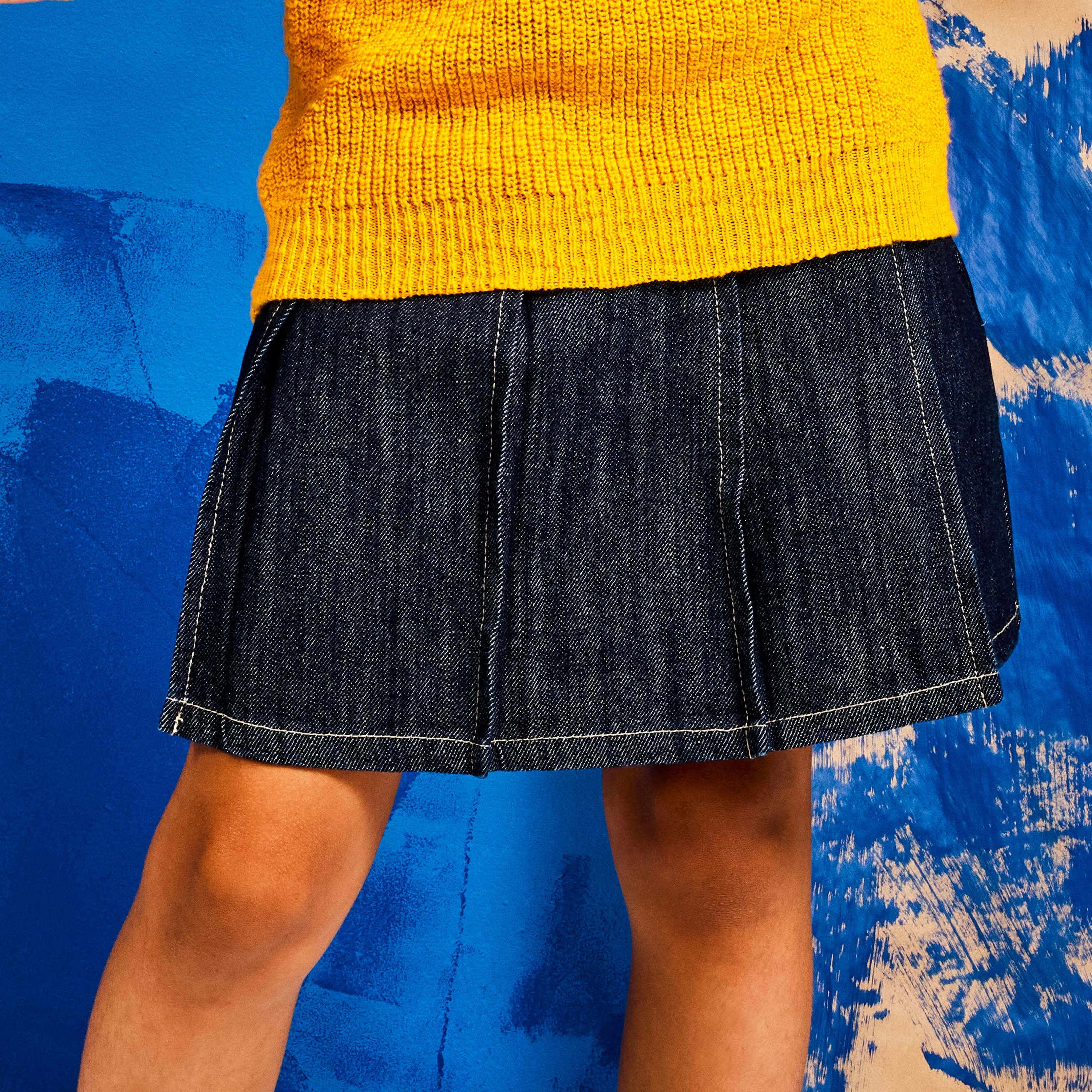 Denim School Skirt